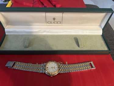 GUCCI ゴールド/アイボリー ユニセックス腕時計 9000M【稼働品】 不動】GUCCI グッチ 9000M レディース アイボリー コンビカラー