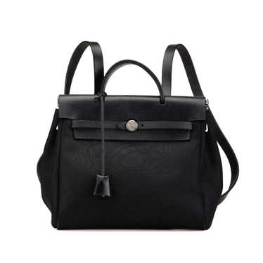 Black Hermès Toile Herbag Backpack PM