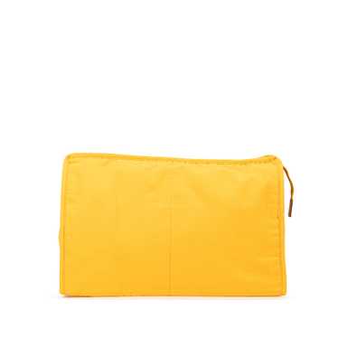 Yellow Hermès Toile Zip Pouch