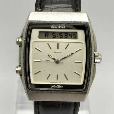 時計 SEIKO SILVER WAVE DIGI-ANA H449 DAINI SEIKO Silver Wave H449-502A Ana-Digi Wrist Watch - YouTube