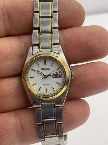 セイコー(SEIKO) SOLAR V138-0AD0 レディース 腕時計 SEIKO Solar V138-0AA0 Two Tone Quartz Analog Women's Watch