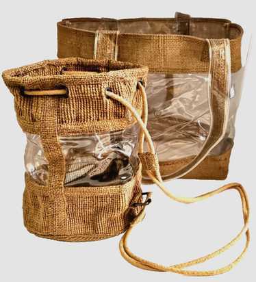 Mary Kay Jute Tote Beach & Drawstring Shoulder Bag
