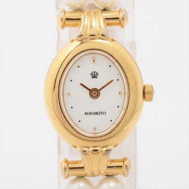 MIKIMOTO金色円盤単鎖AKOYA真珠クォーツウォッチ MIKIMOTO金色円盤単鎖AKOYA真珠クォーツウォッチ 楽天市場