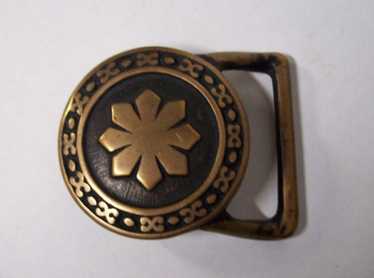 Vintage 70's Tech Ether Guild Solid Brass Belt Buc