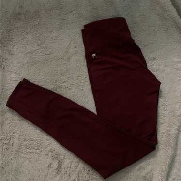 Fabletics Burgundy High Waisted Workout Leggings I