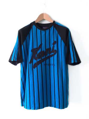 KARL KANI　ホッケー　フットボール　シャツ　ＸＬ　00's Vintage 1990s Karl Kani Sport Embroidered Logo Striped Baggy