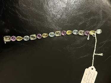 Multicolor Gemstone Link Bracelet