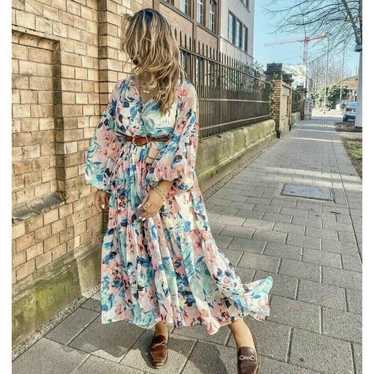 Long Chiffon Airy Dress H&M Floral NWT