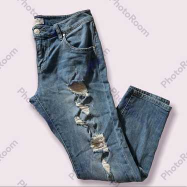 Bootlegger Palm Tree Womens Boyfriend Jeans