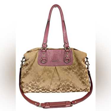 バッグ Coach Ashley Signature Pink Shoulder Coach ashley signature pink - Gem