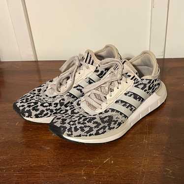 ADIDAS Swift Run X Womens Gray Leopard Shoes size 