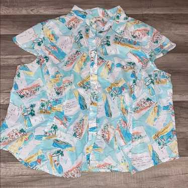 💜 Colorful Short Sleeve Button-Up Shirt