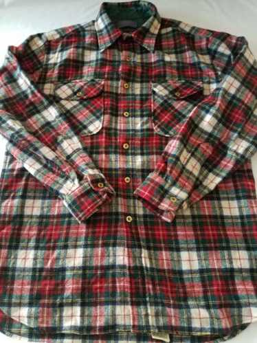Vtg. USA PENDLETON LARGE Men's Plaid VIRGIN WOOL L