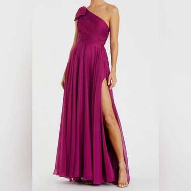 Mac Duggal 67476 | Pleated One Shoulder Chiffon Go