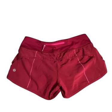lululemon speed up Women's Red Shorts