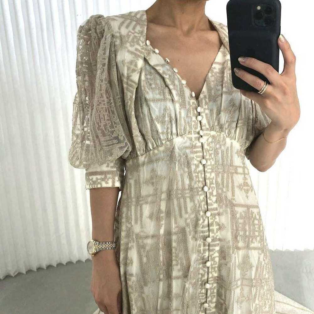 Ameri MEDI PALACE EMBROIDERY DRESS