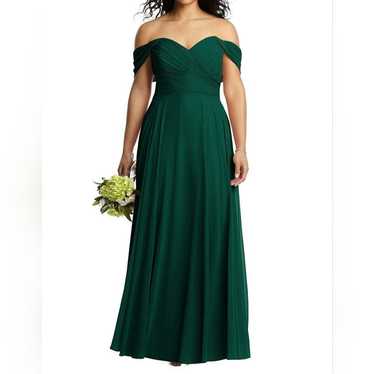 DESSY COLLECTION Draped Chiffon Maxi Dress 16 NWT