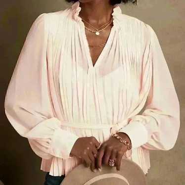 Banana Republic Chiffon Pleated Blouse NWT