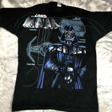 Vintage 1996 Star Wars Black Single Stitch Lord Da