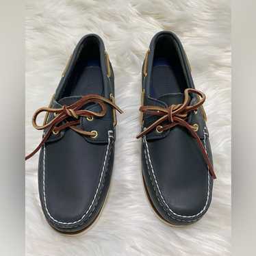 Timberlands Womens Amherst Navy Blue Boat Shoes Sz