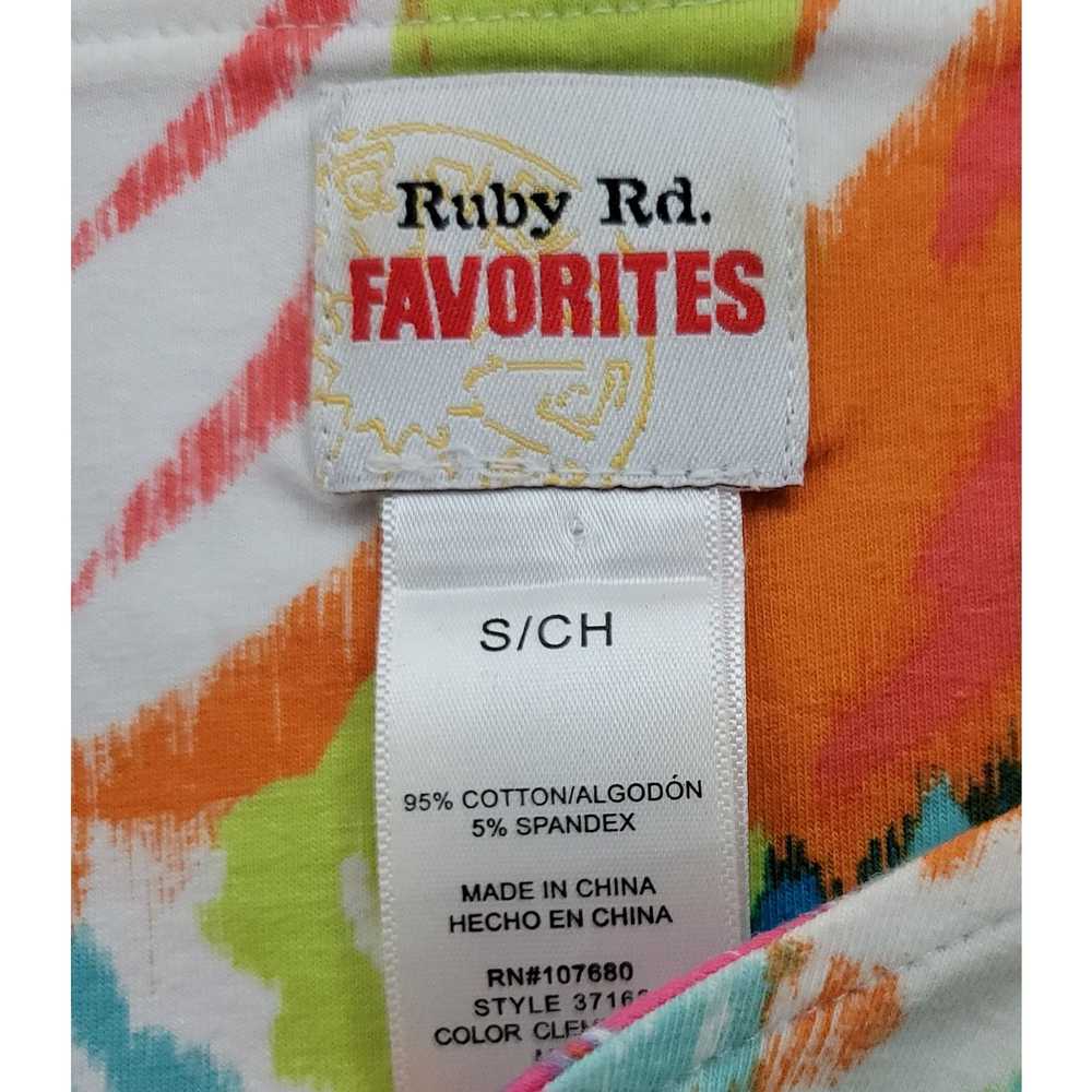 Other Ruby Rd. White Multi Color Abstract Top Sma… - image 4