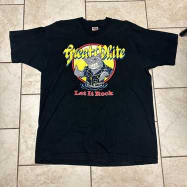 7SM1 【GREAT WHITE】グレートホワイト　ツアーTシャツ 古着 80年代 80s GREAT WHITE グレートホワイト バンドTシャツ 両面