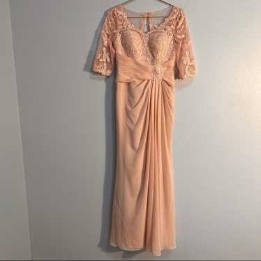 NWT JJ’s House Chiffon Embroidered Pearl Pink Dres