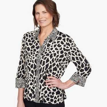 Alfred Dunner Animal Print tops size 1X NWT