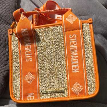 Steve Madden Orange and Tan Women's Bag NWOT