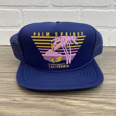 Vintage Palm Springs Palm Tree Rope Snapback Hat C