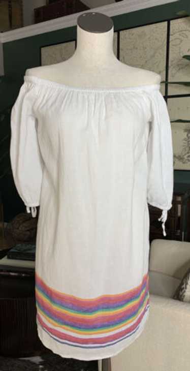 j crew women XS White linen/cotton off the shoulde