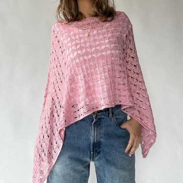 Pink Poncho Boho Festival One Size