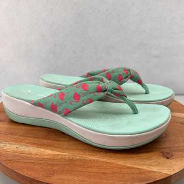 Clarks Cloudsteppers Flip Flops Cushion Soft Flami