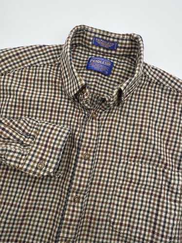 Vintage SIR PENDLETON Mens Wool Shirt Size M Butto