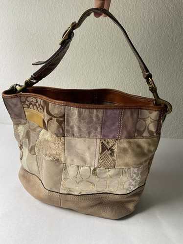 バッグ 206 Coach Patchwork Studs Hobo Shoulder Coach black patchwork hobo - Gem