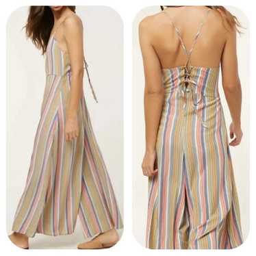 O’Neill M striped extra wide leg jumpsuit