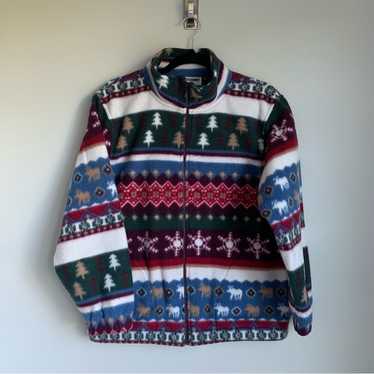Vintage Alfred Dunner All Over Winter Print Fleece