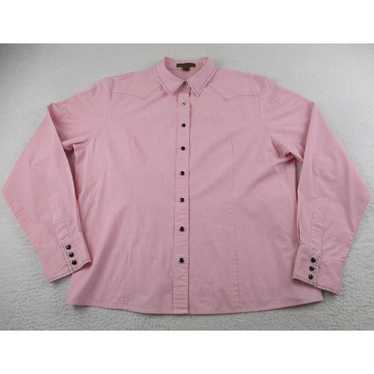 Pendleton Shirt Sz XL Pink Pearl Snap Button Weste