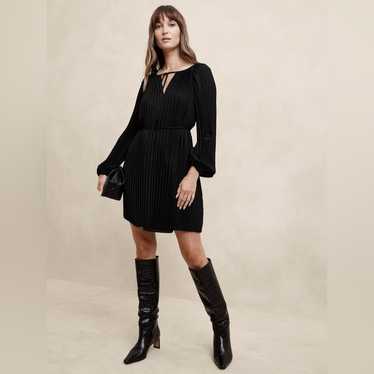 NWT! Banana Republic Black Chiffon Mini Dress - Si