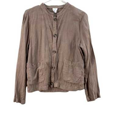 Sigrid Olsen 100% Linen women’s Medium Top Brown B
