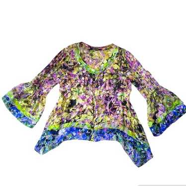 【新品タグ付き】roberto cavalli タンクトップ 花柄 メッシュ Roberto Cavalli Silk Multicolor Tops for Women for sale | eBay