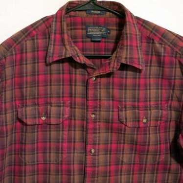 Pendleton Shirt Mens XL Long Sleeve Button Cotton 