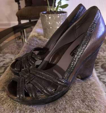 Taryn By Taryn Rose, Wedge Heels Peep Toe Brown Le