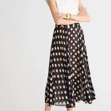 Gwyneth pleated skirt in dot chiffon NWT