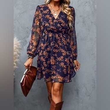 Cupshe NWT Floral Chiffon A-line Mini Dress NWT