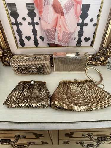Vintage Whiting and Davis Gold Mesh Bag Purse Art 