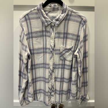 Rails Womens Hunter Plaid Long Sleeve Button Down 