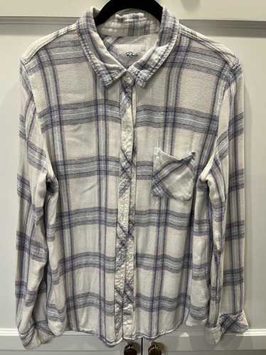 Rails Hunter Button Down Blue and White Plaid Shir