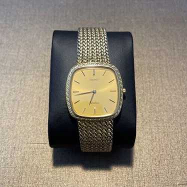 SEIKO Dolce ゴールド ブラック腕時計 新品電池】SEIKO Dolce ゴールド/ブラック メンズ 時計 社外