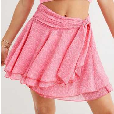 New Aerie Chiffon Wrap Pink Skirt NWT